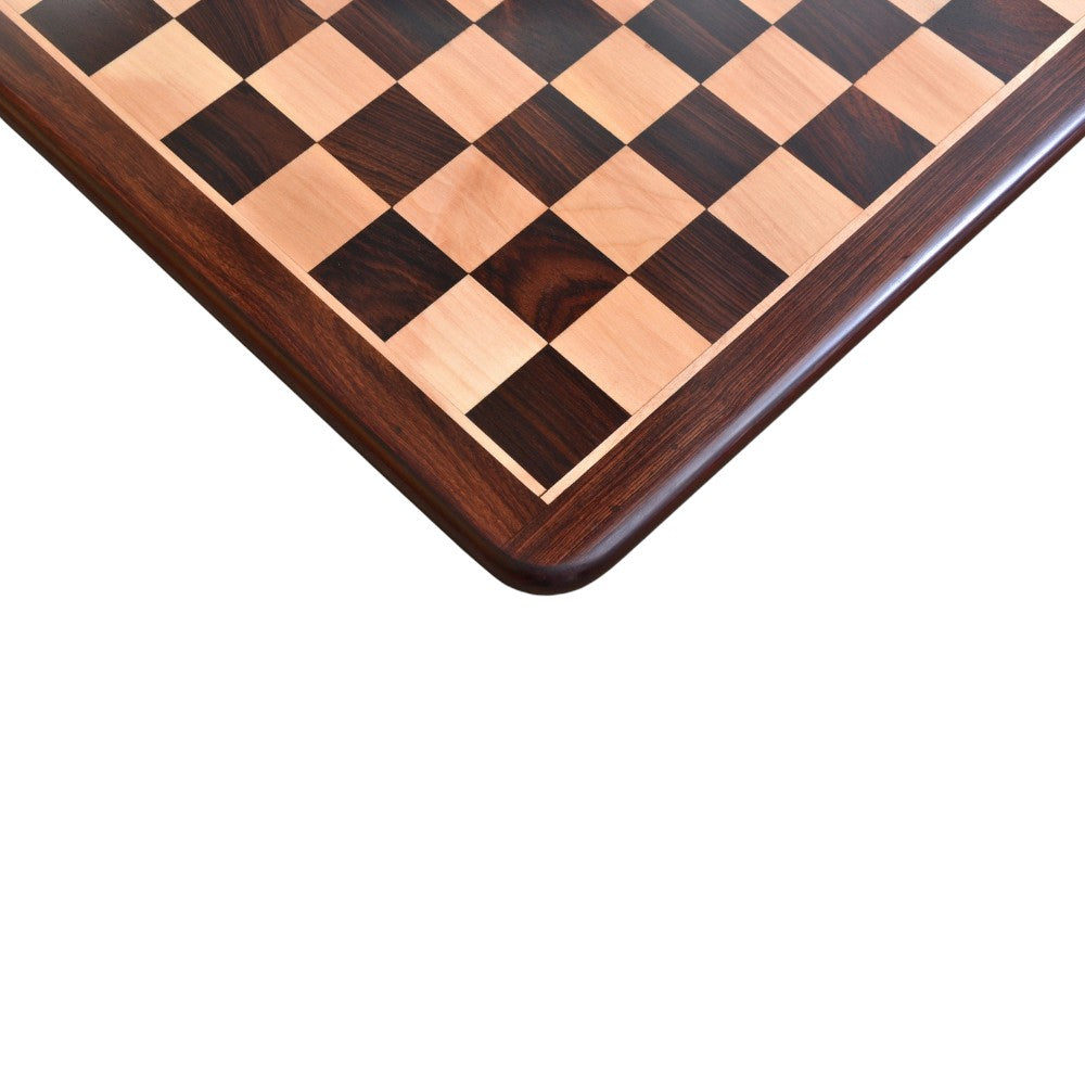 21" Flat Luxury Chess board Rosewood & Maple Wood - 55 mm Square