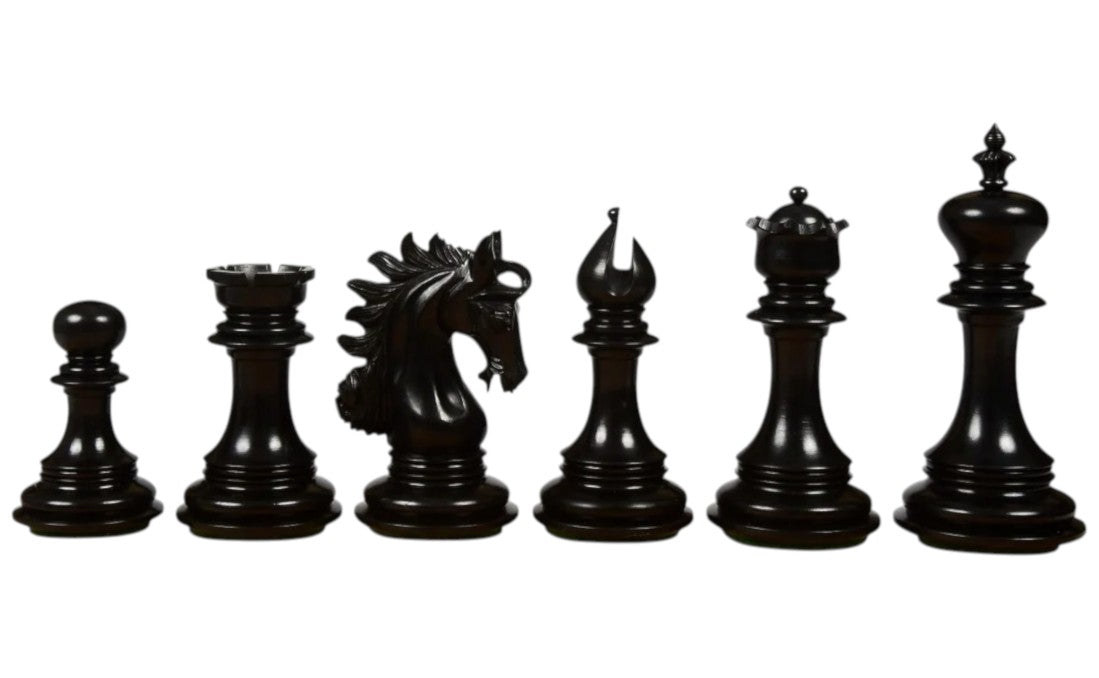 The Arabian Knight Series Artisan Luxury Staunton Chess Pieces- 4.2" King- Triple Weighted Ebony