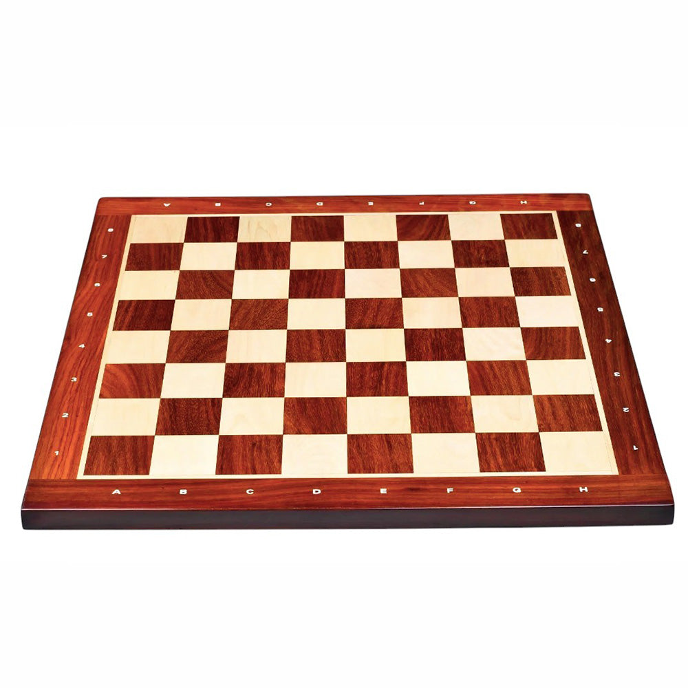 21″ Champions Choice Classic Tournament Chess Board In Budrose Wood & Maple Wood- 55 mm Square With Algebraic Notations
