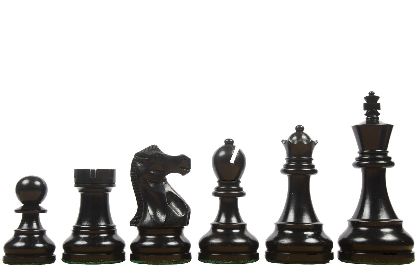 1972 Reproduced Reykjavik Championship Series Chess Pieces 3.7" - Weighted Ebonised Boxwood & Boxwood