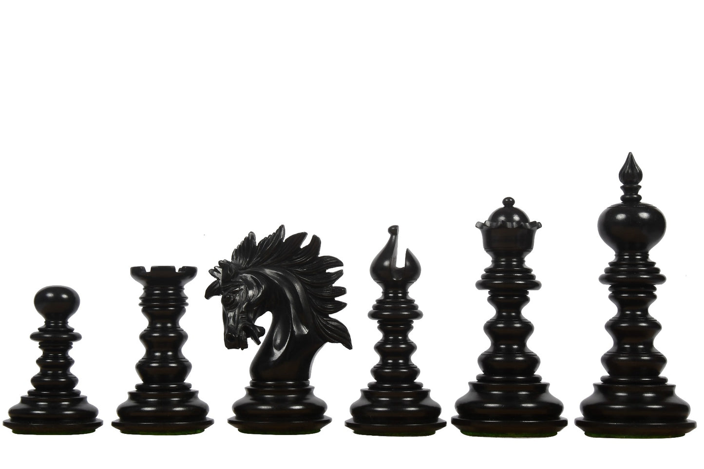 4.3″ Luxury Savano Series Staunton Chess Pieces Only Set - Ebony Wood Triple Weighted