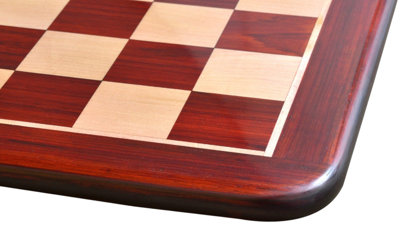 19" Solid Luxury Budrose Wood & Maple Wood Chess Board- 50 mm Square