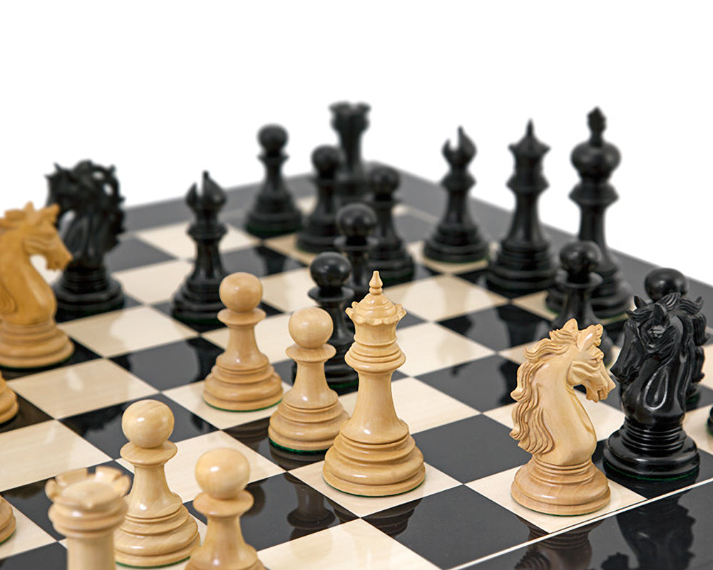 4.5" Andalusian Luxury Series Chess Pieces Only Set - Triple Weighted Ebony Wood