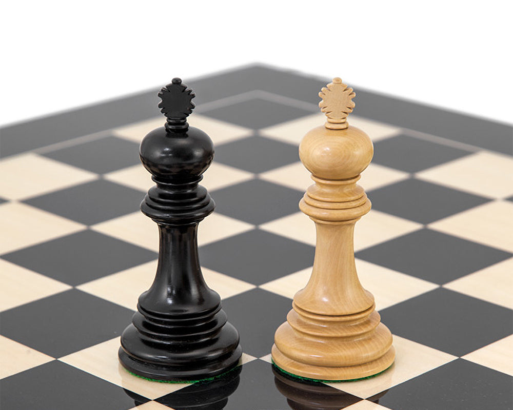 4.5" Andalusian Luxury Series Chess Pieces Only Set - Triple Weighted Ebony Wood