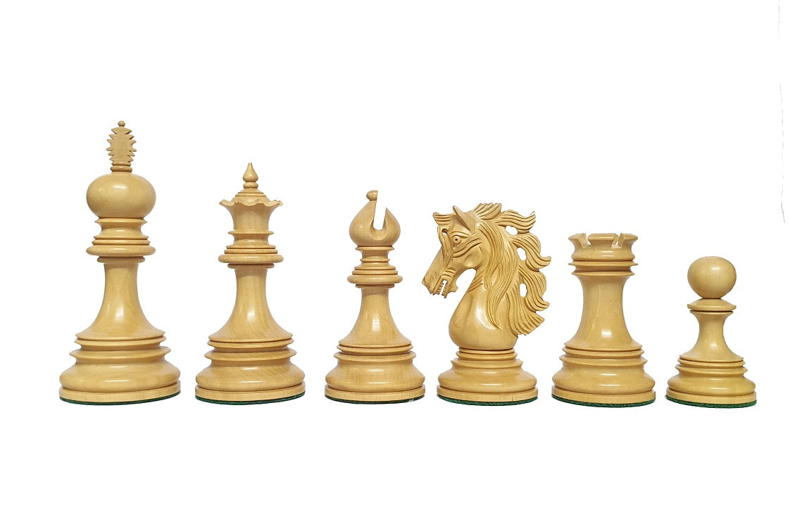4.5" Andalusian Luxury Series Chess Pieces Only Set - Triple Weighted Ebony Wood