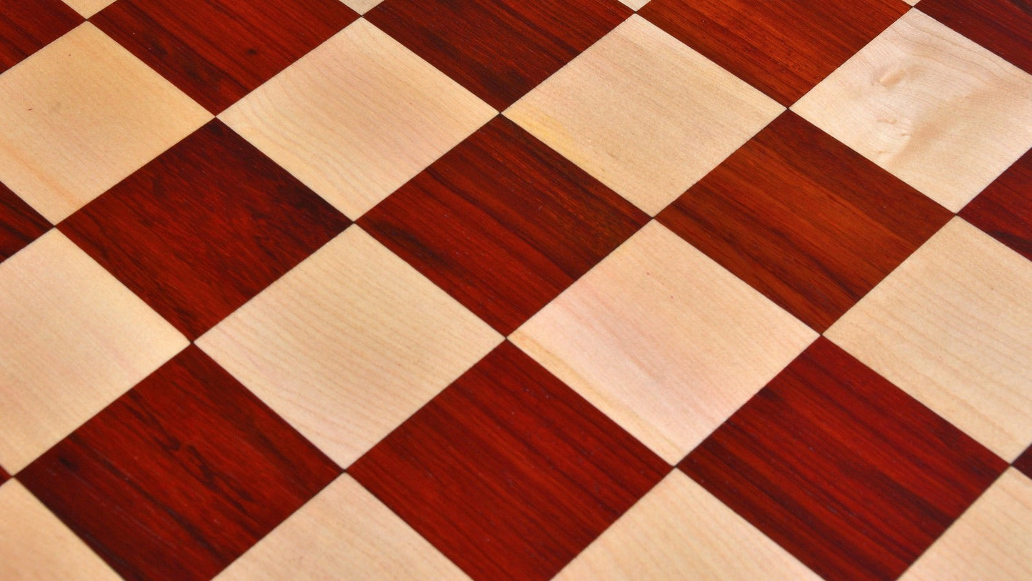 19" Solid Luxury Budrose Wood & Maple Wood Chess Board- 50 mm Square