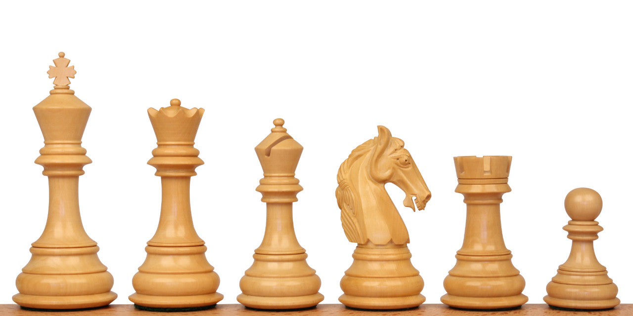 4.6" Rare Columbian Luxury Chess Pieces Only Set - Triple Weighted Ebony