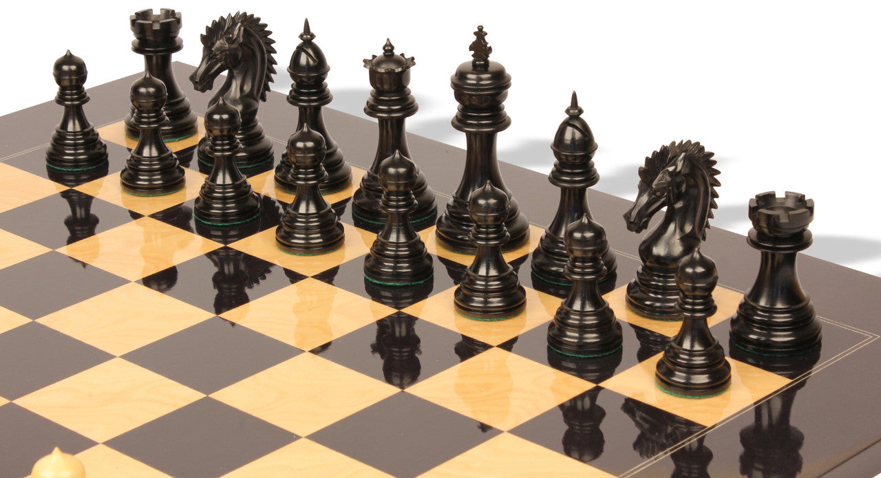The Premium Collection - Cyrus Luxury Staunton Chess Pieces Only Set - Triple Weighted Ebony & Boxwood - 4.4" King