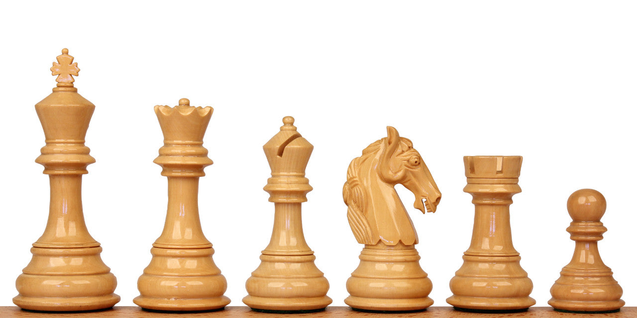 4.6" Rare Columbian Luxury Chess Pieces Only Set - Triple Weighted Bud Rosewood