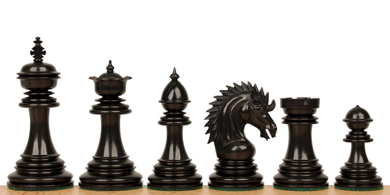 The Premium Collection - Cyrus Luxury Staunton Chess Pieces Only Set - Triple Weighted Ebony & Boxwood - 4.4" King