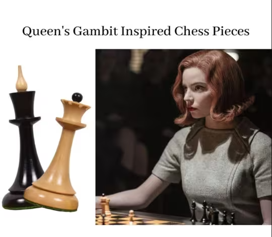 1950s Soviet Latvian Reproduced Chess Pieces Only Set - Weighted Ebonised Boxwood & Boxwood