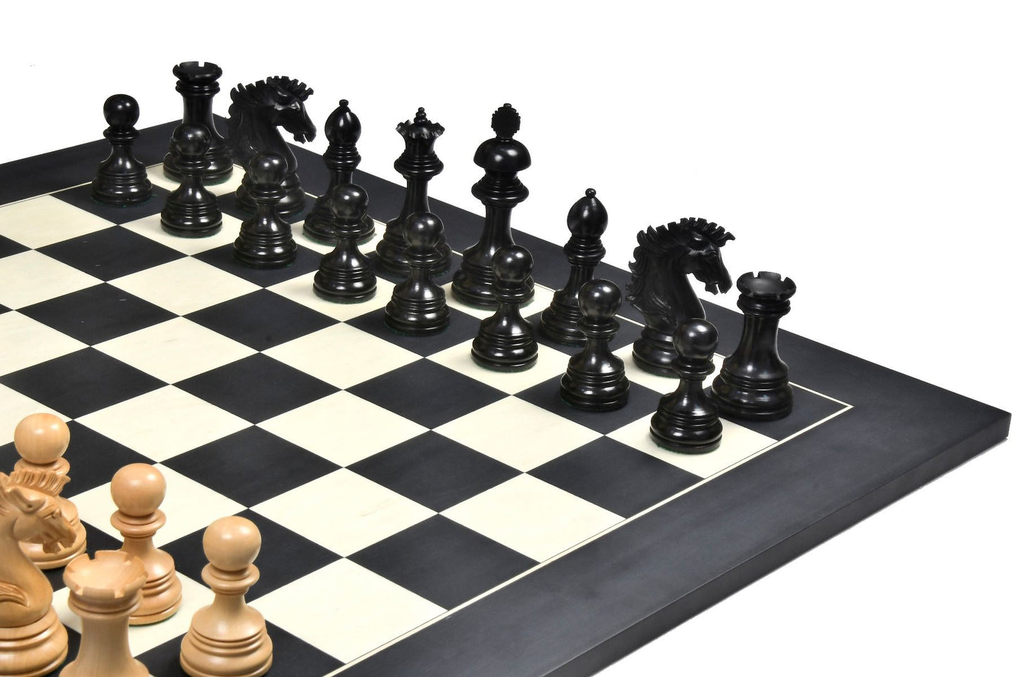 The Premium Collection - 4.4" Wellington Luxury Staunton Chess Pieces Only Set – Triple Weighted Ebony Wood & Boxwood