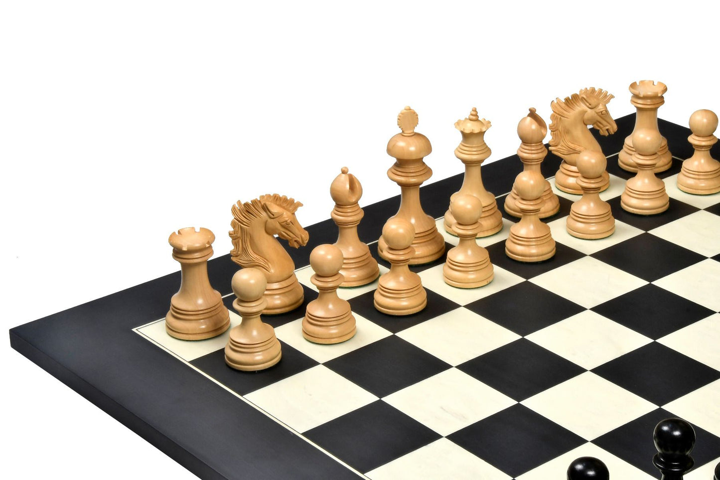 The Premium Collection - 4.4" Wellington Luxury Staunton Chess Pieces Only Set – Triple Weighted Ebony Wood & Boxwood