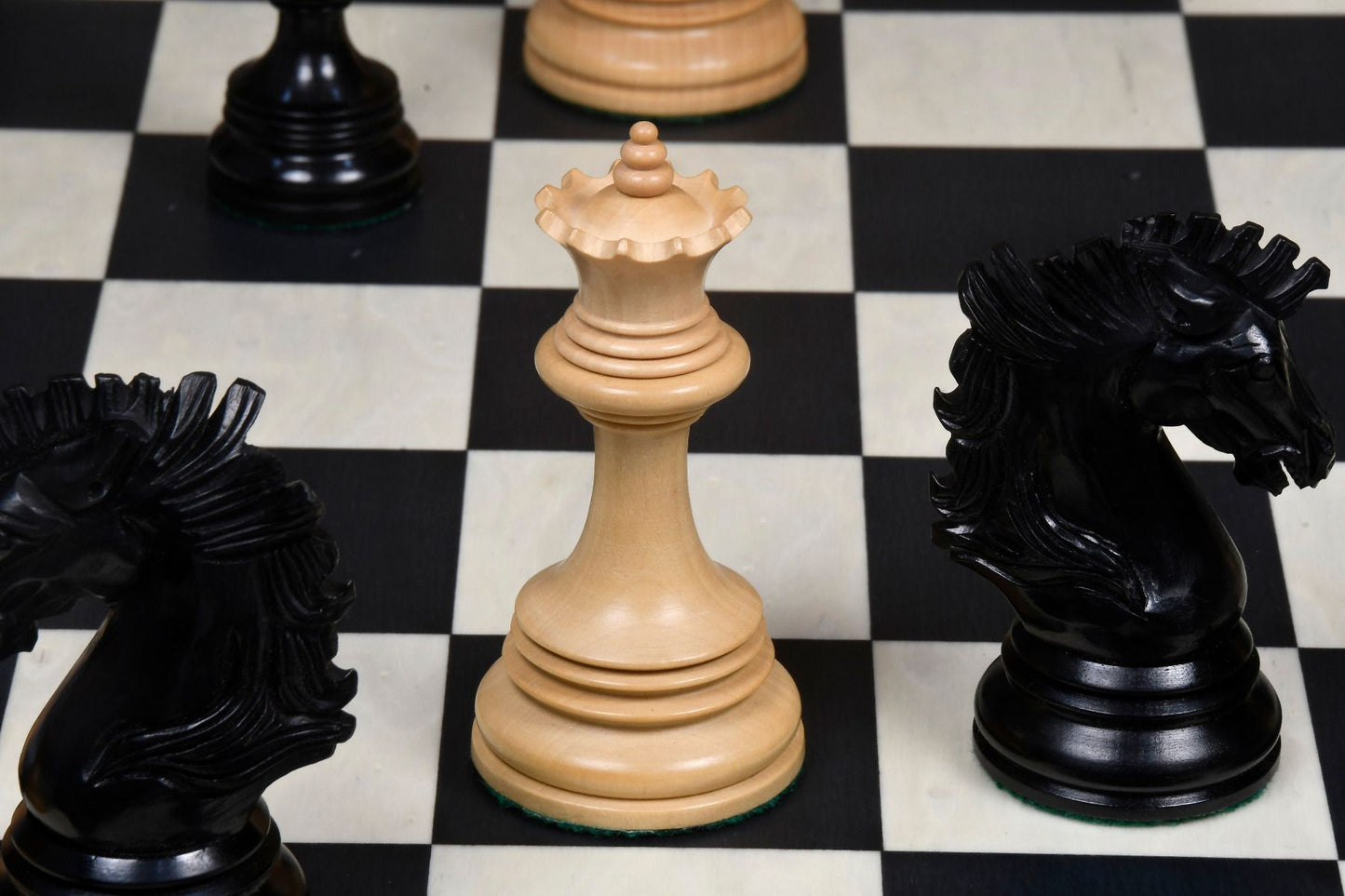 The Premium Collection - 4.4" Wellington Luxury Staunton Chess Pieces Only Set – Triple Weighted Ebony Wood & Boxwood