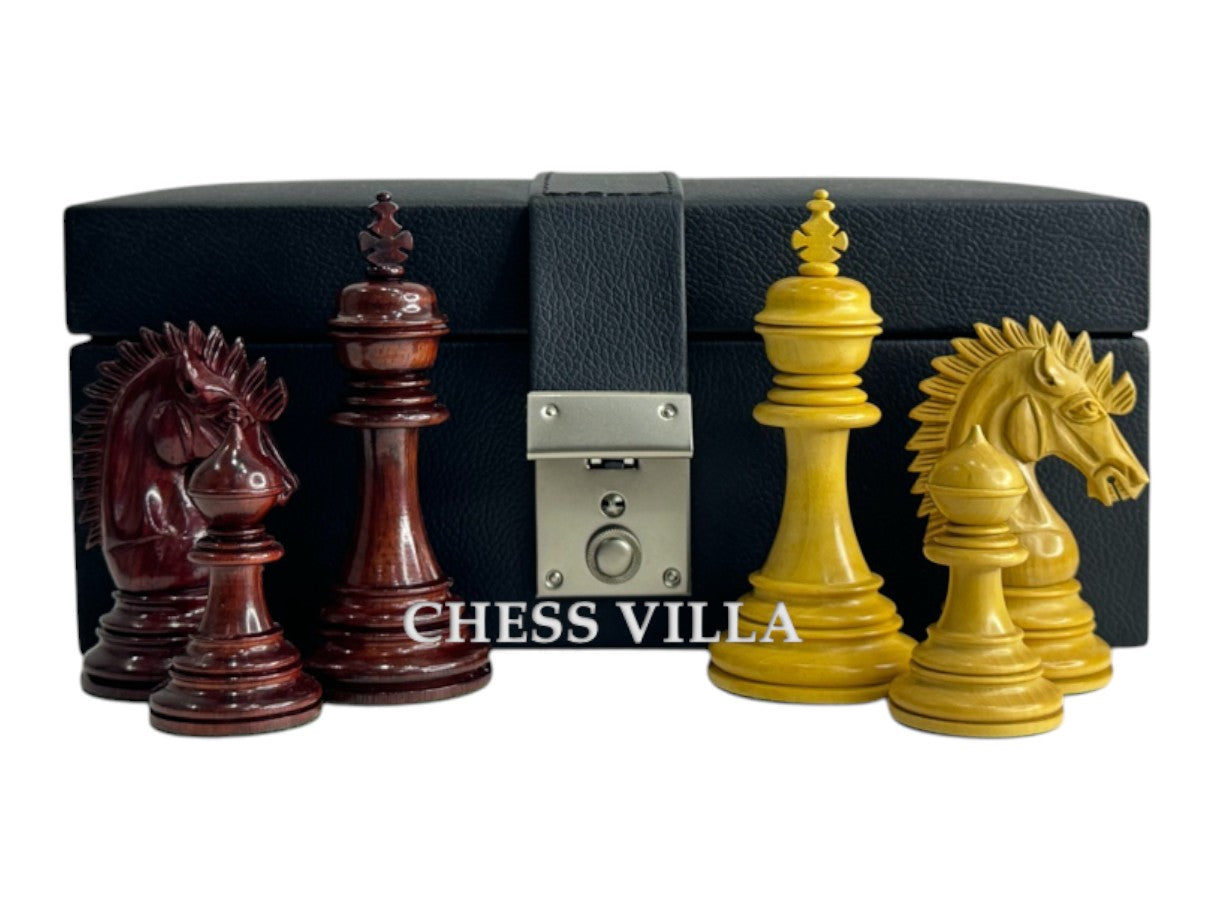 Leatherette Chess Storage Box for 3" - 4" Chess Pieces Set