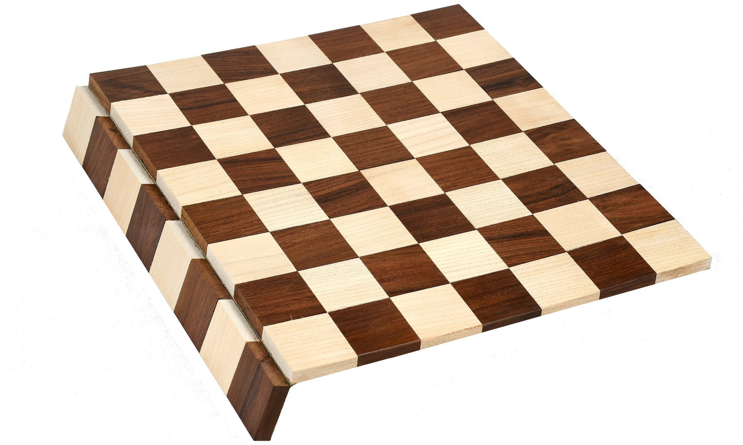 Folding" Rolling Series Travel Chess Board In Maple & Golden Rosewood - 40 mm Square