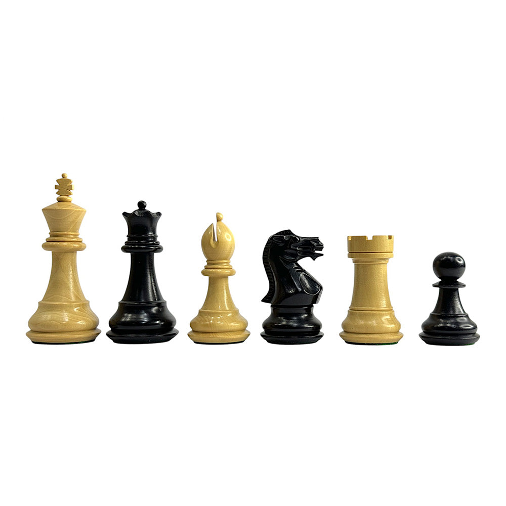 3.25" Professional Staunton Chess Set - Chess Pieces Only - Weighted Ebonised Boxwood