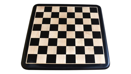 17" Solid Luxury Inlaid Ebony Wood & Maple Wood Chess Board- 45 mm Square