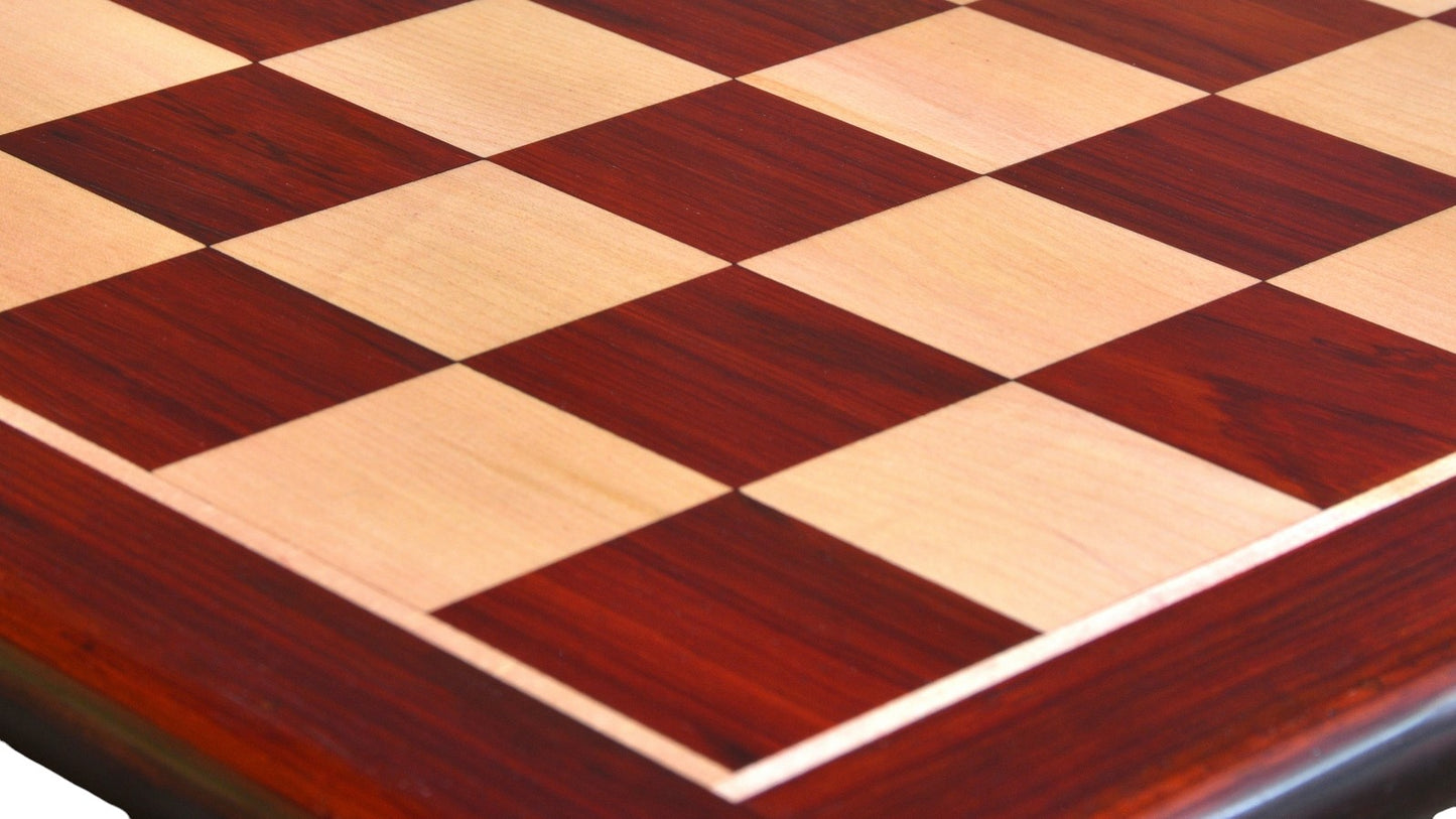 19" Solid Luxury Budrose Wood & Maple Wood Chess Board- 50 mm Square