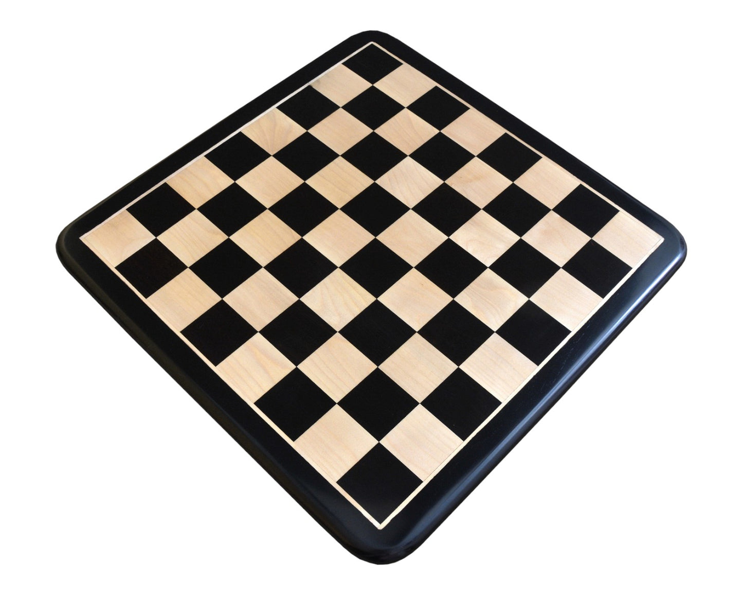 17" Solid Luxury Inlaid Ebony Wood & Maple Wood Chess Board- 45 mm Square