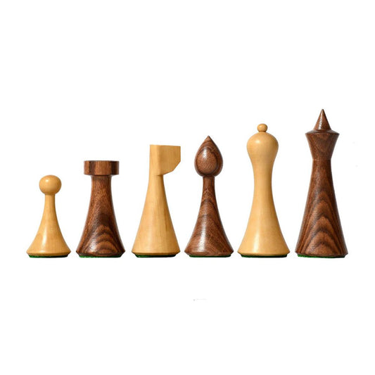 Hermann Ohme Minimalist Series Chess Pieces Only Set - Weighted Golden Rosewood - Chess Villa