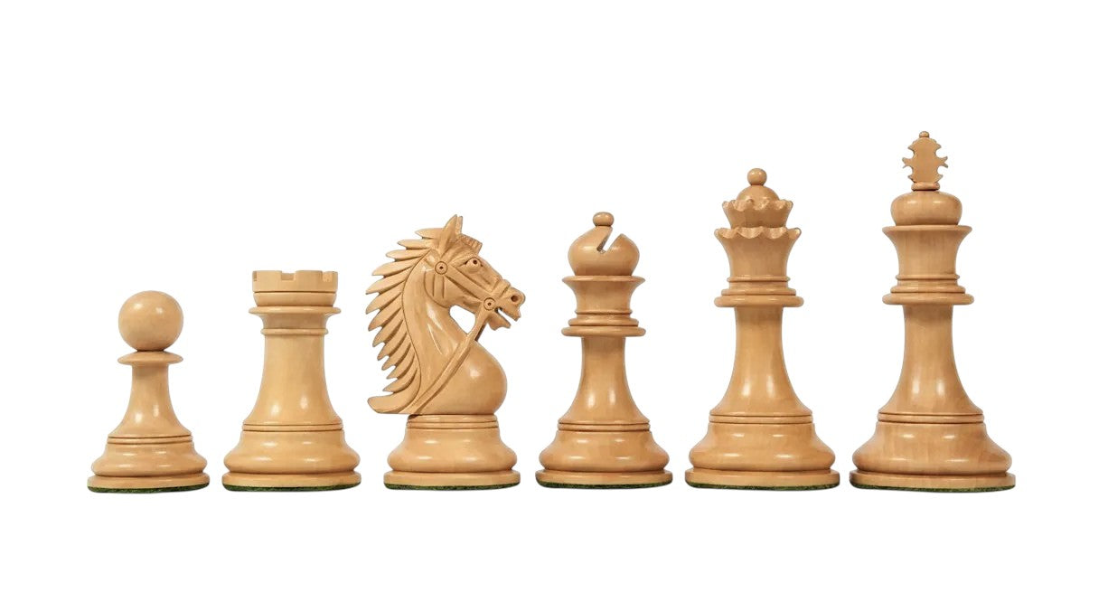 The Chesterfield Series Luxury Chess Pieces - 4.2" King- Triple Weighted Bud Rosewood