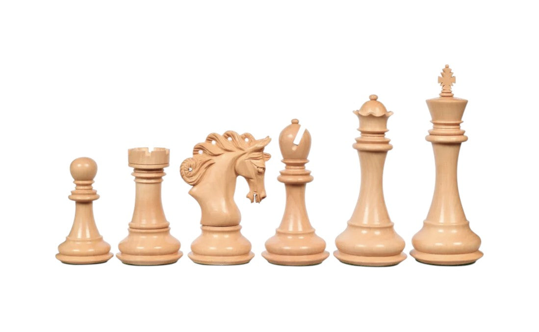 The Pegasus Series Artisan Luxury Staunton Chess Pieces- 4.6" King- Triple Weighted Ebony