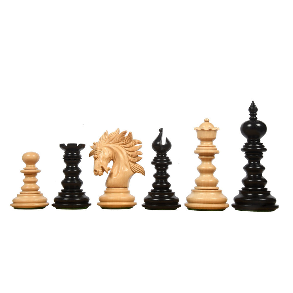 4.3″ Luxury Savano Series Staunton Chess Pieces Only Set - Ebony Wood Triple Weighted