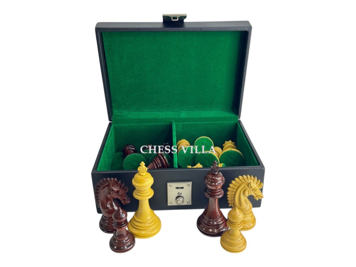 Leatherette Chess Storage Box for 3" - 4" Chess Pieces Set - Chess Villa