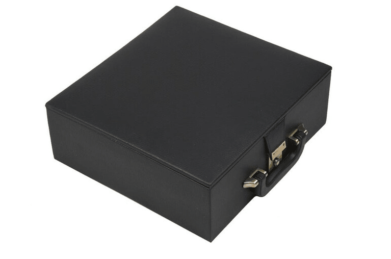 Leatherette Coffer Storage Box for Chess Pieces - 3.5" to 4.1" chessmen - With Tray - Chess Villa