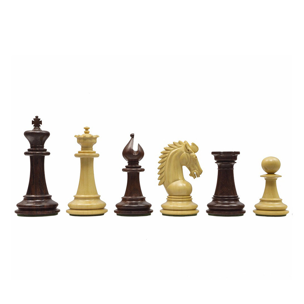 3.75" Sheffield Knight Luxury Chess Pieces Only Set - Double Weighted Rose Wood