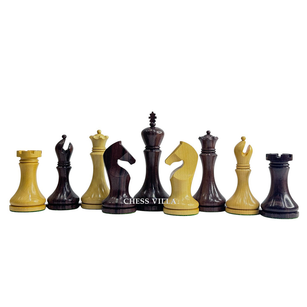 3.9" Zadar Series Modern Minimalist Chess Set- Chess Pieces Only - Weighted Rosewood