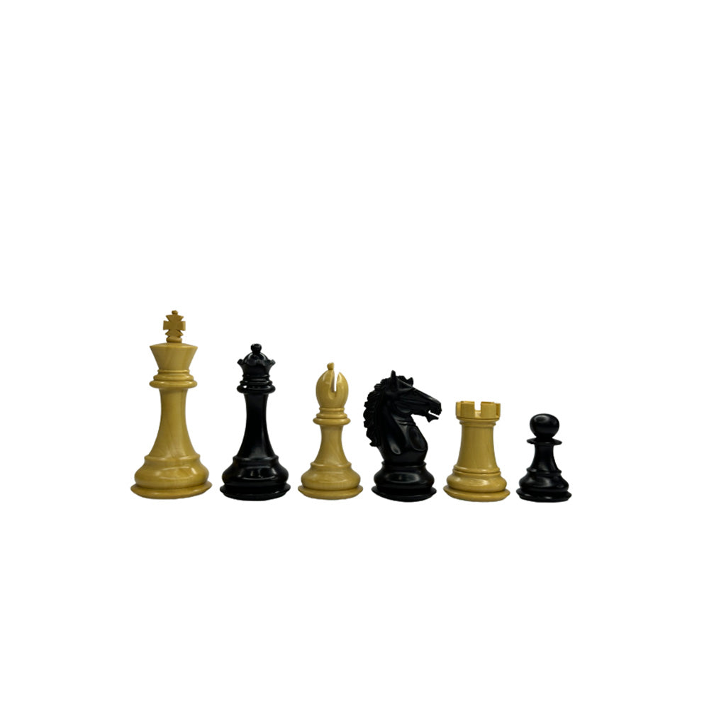 3.9" Exclusive Alban Staunton Chess Pieces Only set - Double Weighted Ebonised Boxwood