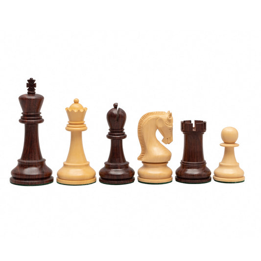 4" Leningrad Series Luxury Staunton Chess Pieces Only Set - Weighted Rosewood