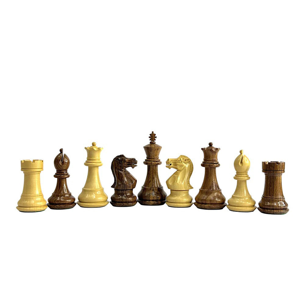 3" Professional Staunton Chess Set - Chess Pieces Only - Weighted Golden Rosewood