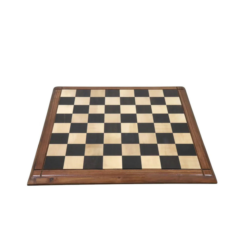21" Solid Ebony & Maple Wood Chess board - 55 mm square - Matt Finish