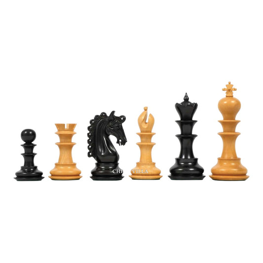 4.6" Hurricane Luxury Staunton Chess Pieces Only set -Triple Weighted Ebony Wood
