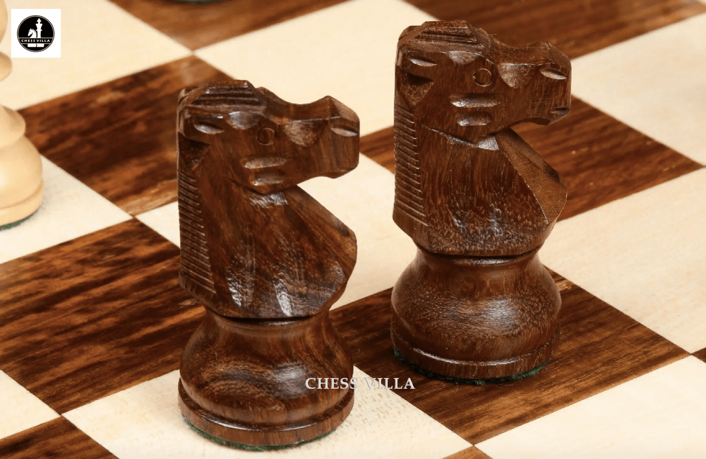 Repro 1890 French Lardy Staunton Chess Pieces Only Set – Golden Rosewood & Boxwood - Chess Villa
