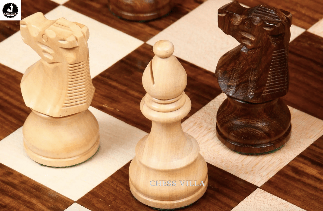 Repro 1890 French Lardy Staunton Chess Pieces Only Set – Golden Rosewood & Boxwood - Chess Villa