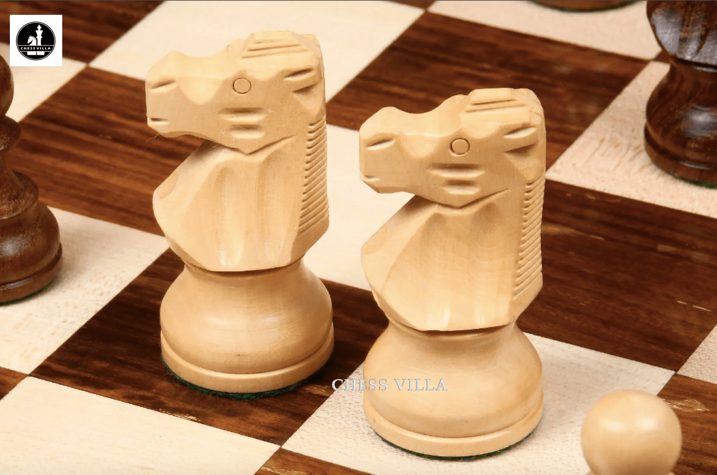 Repro 1890 French Lardy Staunton Chess Pieces Only Set – Golden Rosewood & Boxwood - Chess Villa