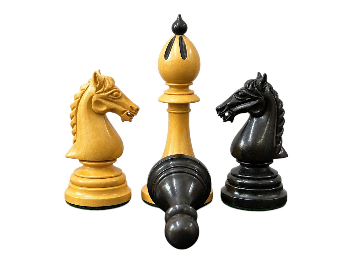 Reproduction 1951-1954 "ČESKÁ KLUBOVKA" Fide Tournament Czech 4" Chess Pieces- Weighted Ebony & Boxwood - Chess Villa