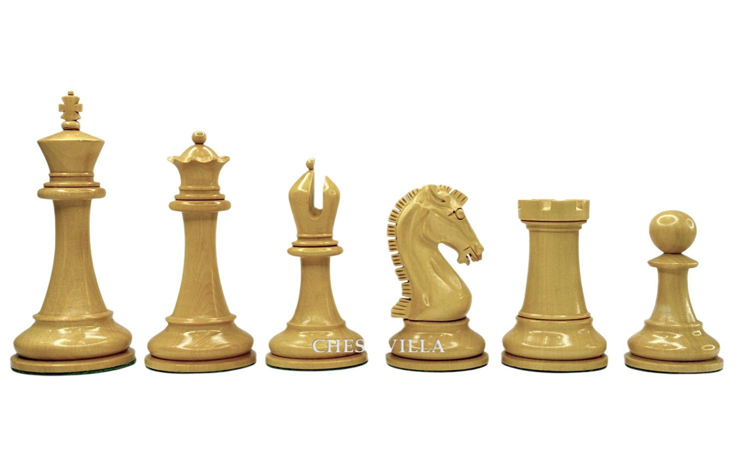 Sinquefield Cup Series Reproduced Staunton Chess Pieces Only set- Double Weighted Golden Rosewood - Chess Villa