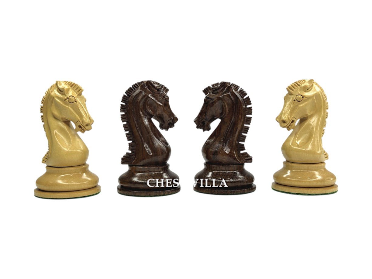 Sinquefield Cup Series Reproduced Staunton Chess Pieces Only set- Double Weighted Golden Rosewood - Chess Villa