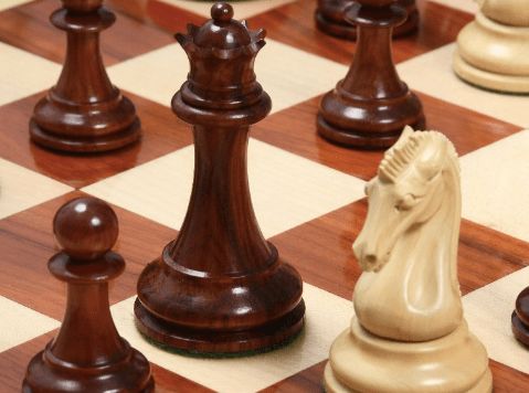 Sinquefield Cup Series Reproduced Staunton Chess Pieces Only set in Budrose Wood & Boxwood - Chess Villa
