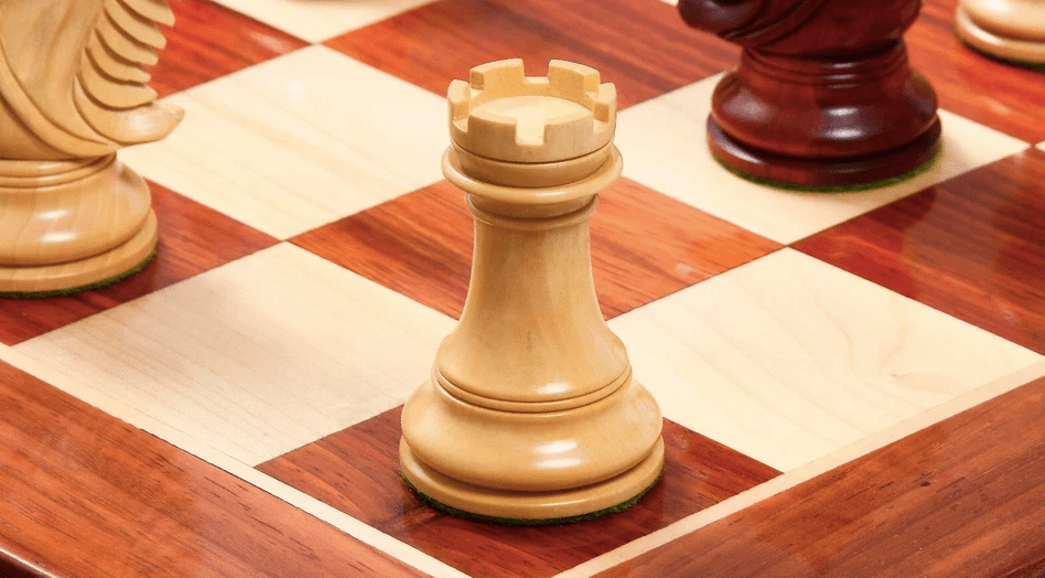 The Chesterfield Series Luxury Chess Pieces - 4.2" King- Triple Weighted Bud Rosewood - Chess Villa