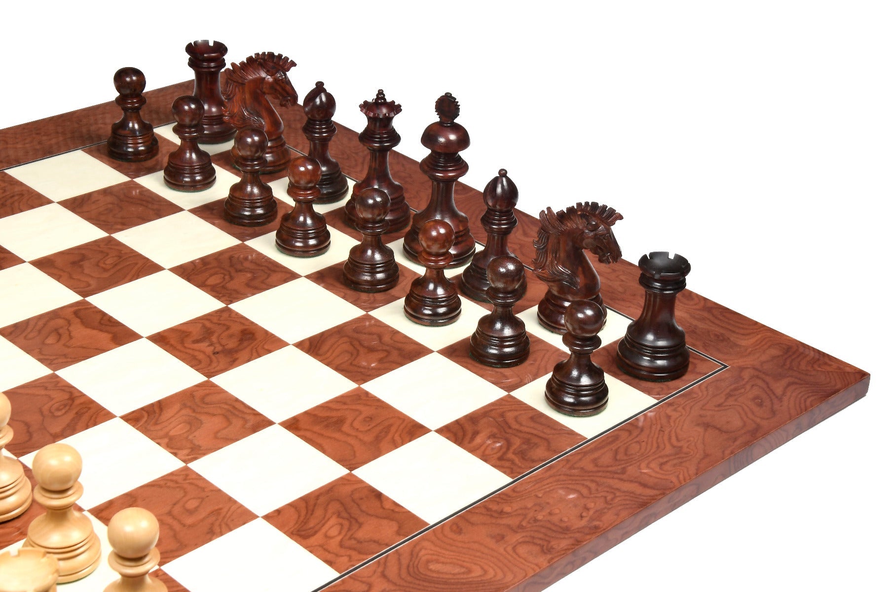 The Premium Collection - 4.4" Wellington Luxury Staunton Chess Pieces Only Set – Triple Weighted Budrose Wood - Chess Villa