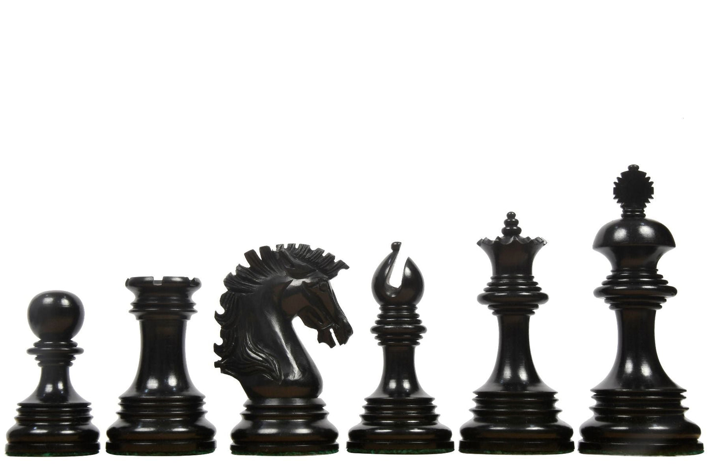 The Premium Collection - 4.4" Wellington Luxury Staunton Chess Pieces Only Set – Triple Weighted Ebony Wood & Boxwood - Chess Villa