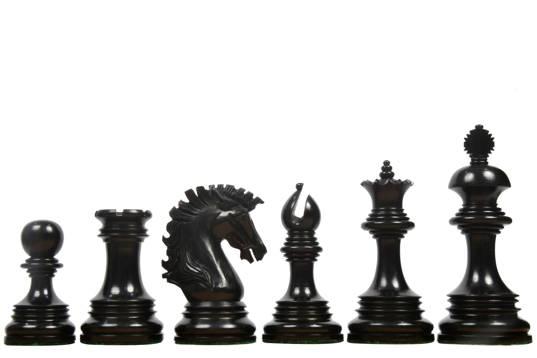 The Premium Collection - 4.4" Wellington Luxury Staunton Chess Pieces Only Set – Triple Weighted Ebony Wood & Boxwood - Chess Villa