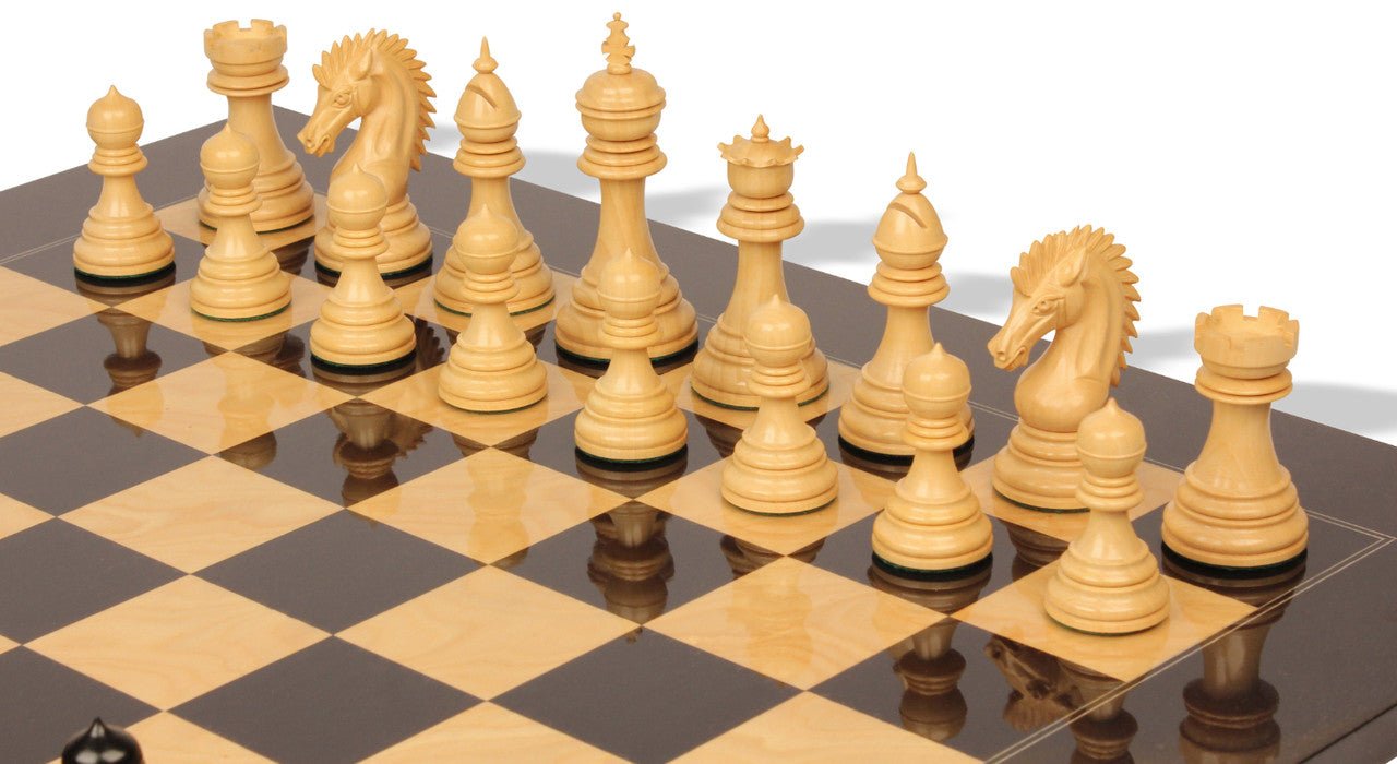 The Premium Collection - Cyrus Luxury Staunton Chess Pieces Only Set - Triple Weighted Ebony & Boxwood - 4.4" King - Chess Villa