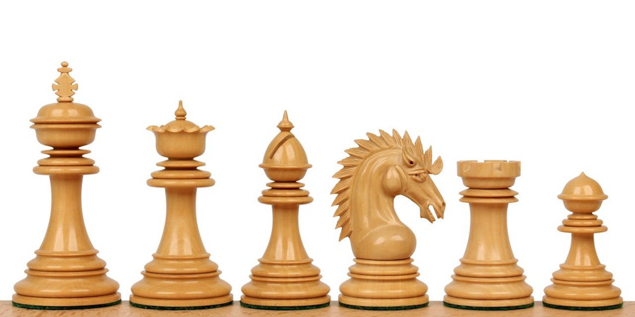 The Premium Collection - Cyrus Luxury Staunton Chess Pieces Only Set - Triple Weighted Ebony & Boxwood - 4.4" King - Chess Villa